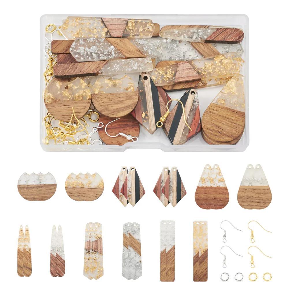 1 Box Vintage Resin Earring Making Kit Rectangle Teardrop Dangle Wooden Charms for Women Fashion Jewelry Making Accessories Gift
1 Box Vintage Resin Earring Making Kit Rectangle Teardrop Dangle Wooden Charms for Women Fashion Jewelry Making Accessories Gift