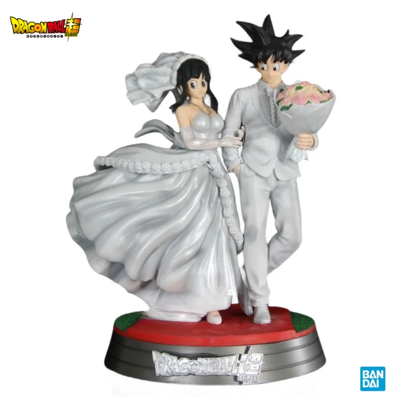 

Bandai Dragon Ball Anime Peripheral Figure GK Goku Kiki Marriage Creative Model Wedding Statue Gift Ornament Collection New