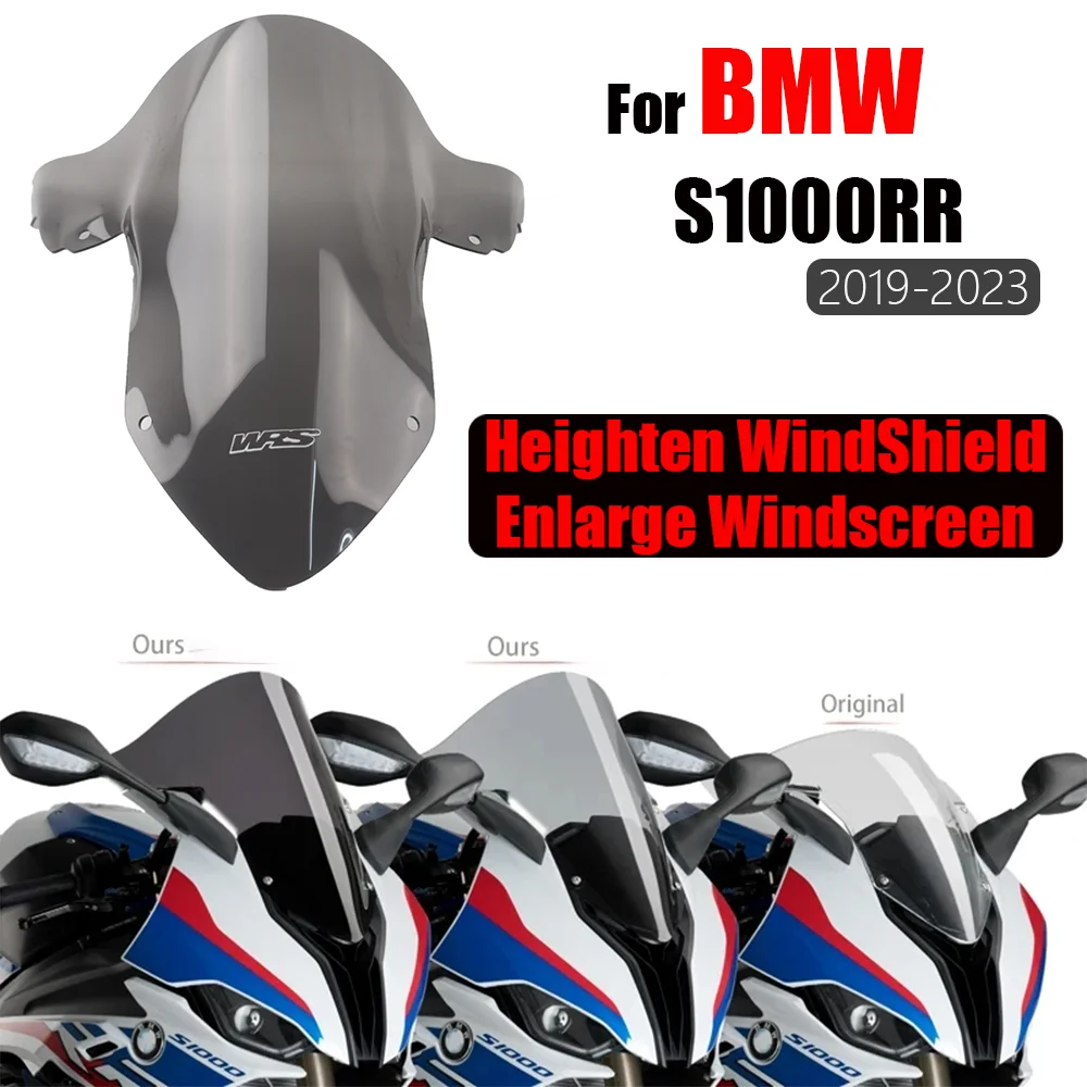 Motorcycle accessories Heighten WindShield Enlarge Wind Spoiler Fairing Windscreen Wind Deflectors For BMW S1000RR 2019-2023
Motorcycle accessories Heighten WindShield Enlarge Wind Spoiler Fairing Windscreen Wind Deflectors For BMW S1000RR 2019-2023