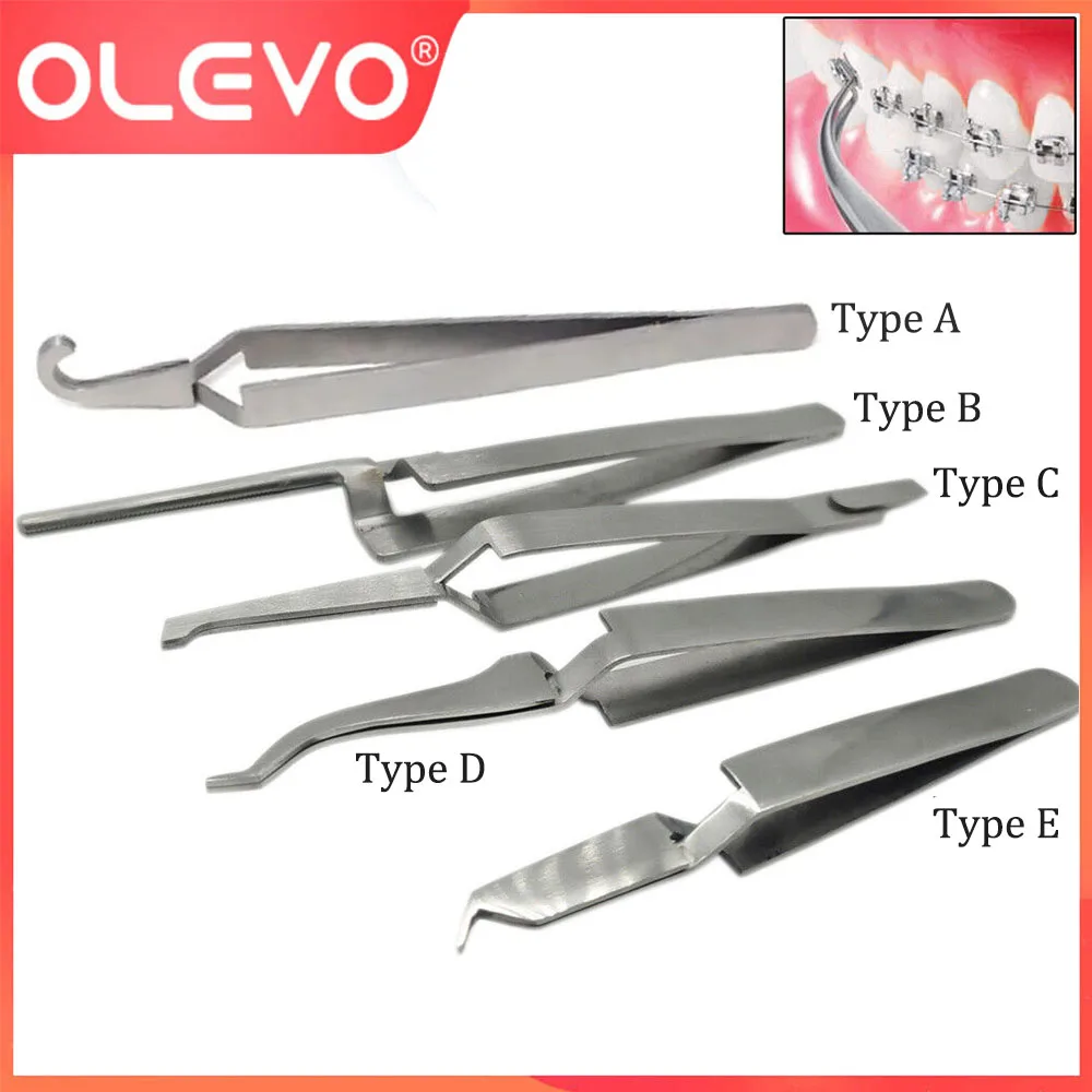 

OLEVO Dental Orthodontic Posterior Bracket Buccal Tube Bonding Tweezer Holder Forcep Placer Stainless Steel Dentistry Tools