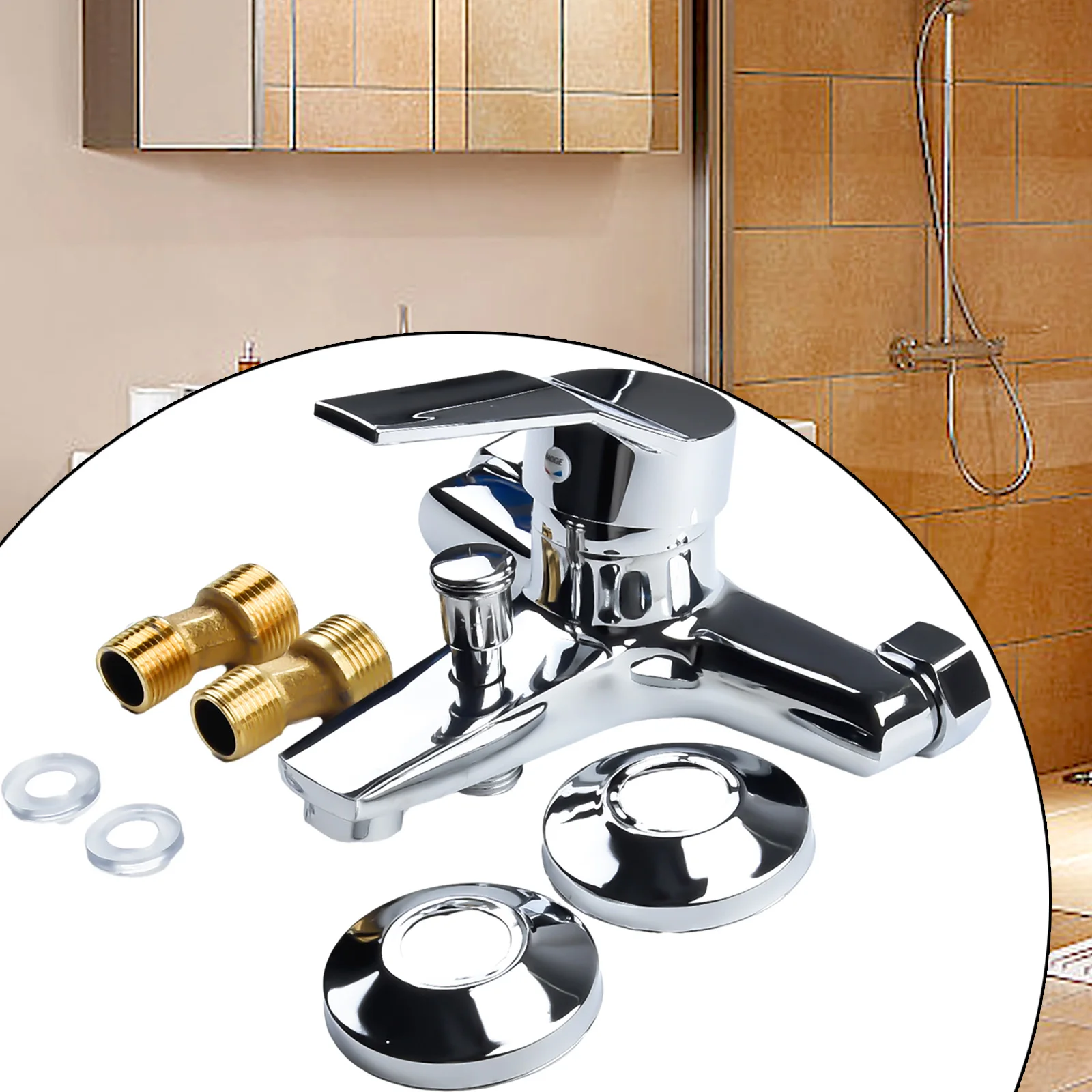 Zinc Alloy Basin Faucet Chrome Plated Wall-mounted Hot And Cold Water Double Spout Mixing Faucet IELTS Triple Shower Faucet
Zinc Alloy Basin Faucet Chrome Plated Wall-mounted Hot And Cold Water Double Spout Mixing Faucet IELTS Triple Shower Faucet