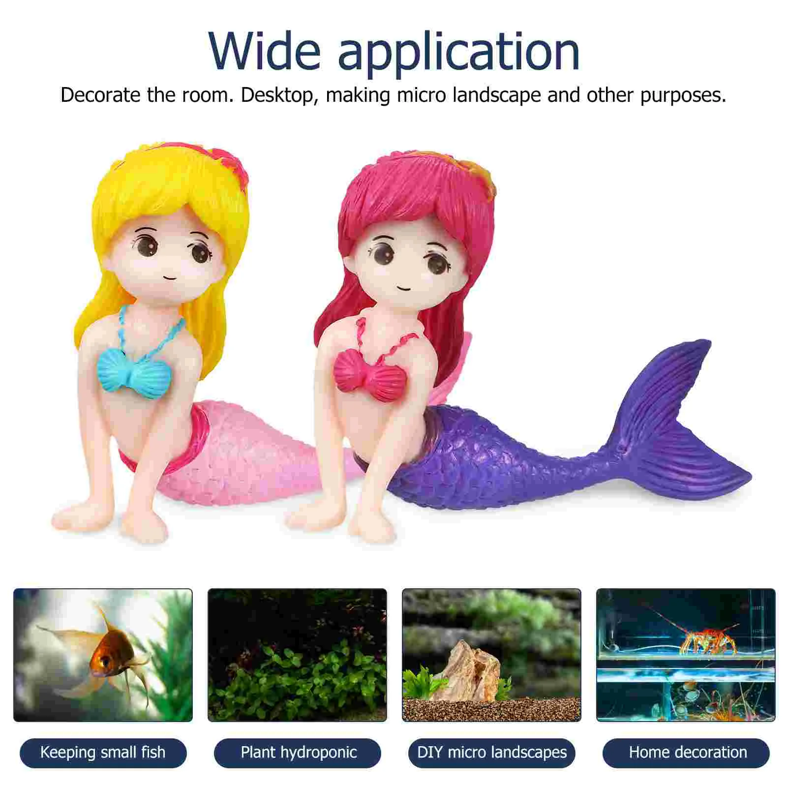Mermaid Fish Tank Decor Miniature Mermaid Figurines Mini Mermaid Statues Artificial Plastic Aquarium Ornaments
Mermaid Fish Tank Decor Miniature Mermaid Figurines Mini Mermaid Statues Artificial Plastic Aquarium Ornaments