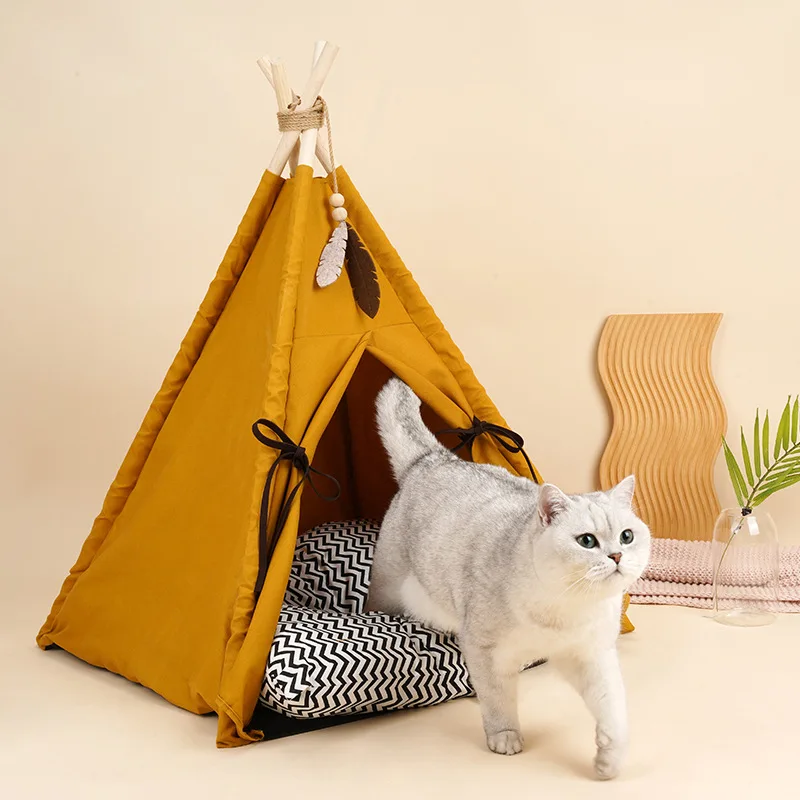 Pet Tent Sunset Yellow Cat Litter Pet House Semi-enclosed Four-season Universal Detachable And Washable Cat Supplies
Pet Tent Sunset Yellow Cat Litter Pet House Semi-enclosed Four-season Universal Detachable And Washable Cat Supplies