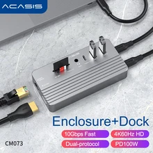 ACASIS Swappable High-Speed SSD Storage & 10-In-1 Hub Type C 3.1 To M.2 NVME SATA 10Gbps M.2 SSD Case Enclosure HUB Splitter
ACASIS Swappable High-Speed SSD Storage & 10-In-1 Hub Type C 3.1 To M.2 NVME SATA 10Gbps M.2 SSD Case Enclosure HUB Splitter