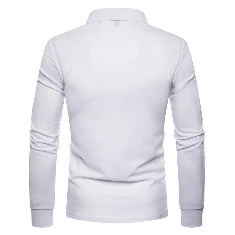 قميص بولو رجالي بقصة ضيقة وأكمام طويلة بلون سادة كاجوال أنيق تي شيرت متعدد الألوان قميص بولو رجالي بقصة ضيقة وأكمام طويلة بلون سادة كاجوال أنيق تي شيرت متعدد الألوان