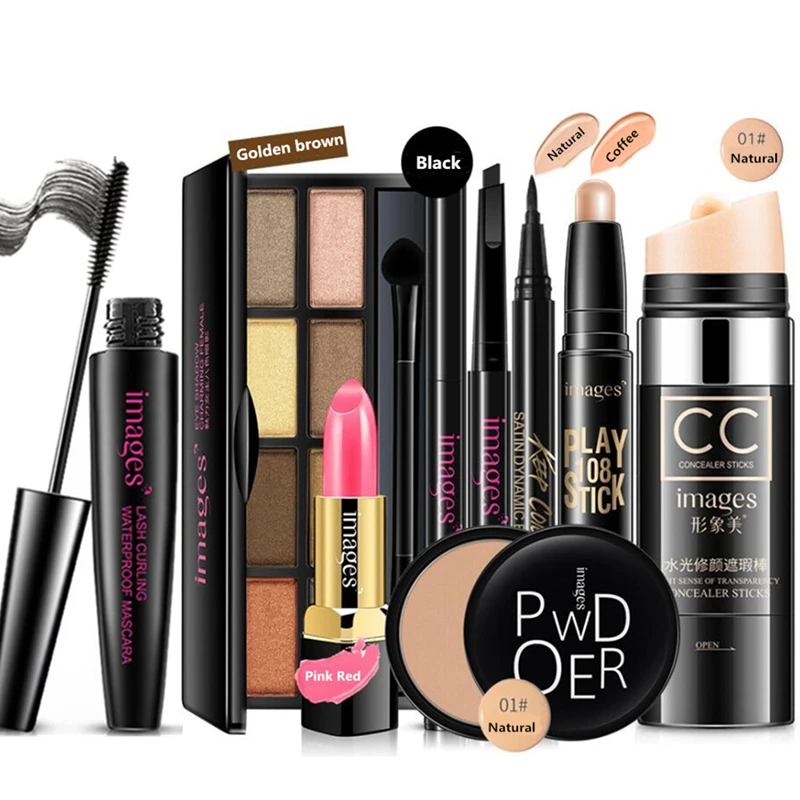 

8Pcs Women Brand Makeup Set,Fashion Cosmetics Kit,Anti-wrinkle BB Cream,WaterProof Roll Mascara,Magic Eyeliner,Charming Lipstick