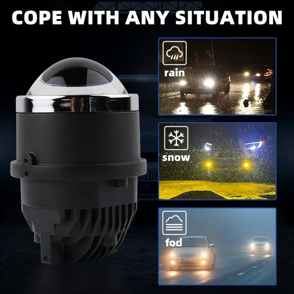 3 Inch LED Fog Lights Double Lens Headlights for Car, Hi-Lo Beam with 65W 9-32V 3570 Chips 2 Reflectors
3 Inch LED Fog Lights Double Lens Headlights for Car, Hi-Lo Beam with 65W 9-32V 3570 Chips 2 Reflectors