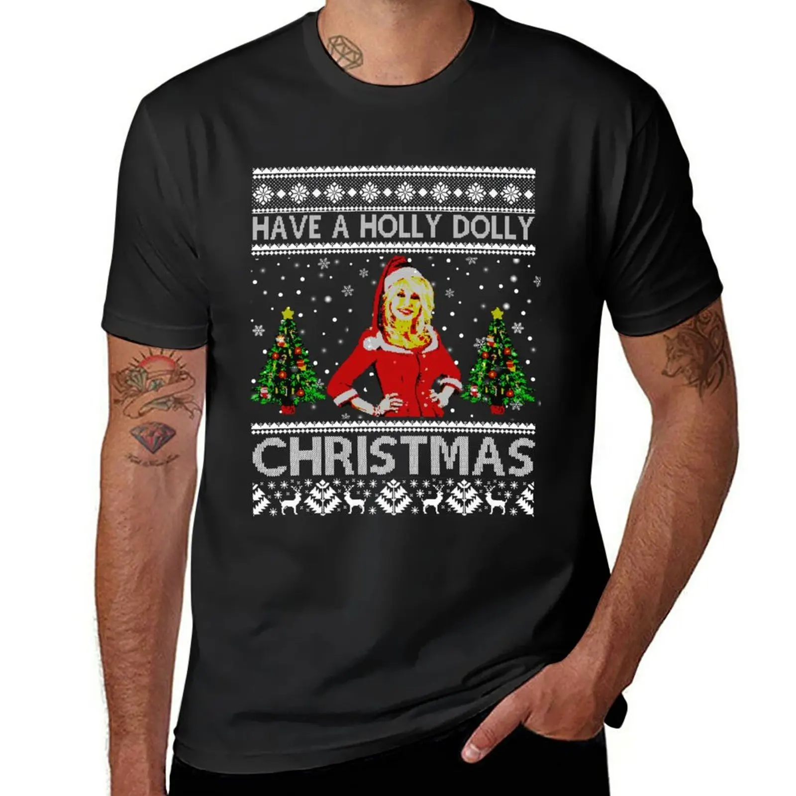 

Футболка в стиле ретро с изображением падуба Долли, Рождество, любовь, Партон, музыка, искусство, большие размеры, таможенные заготовки, мужские белые футболки