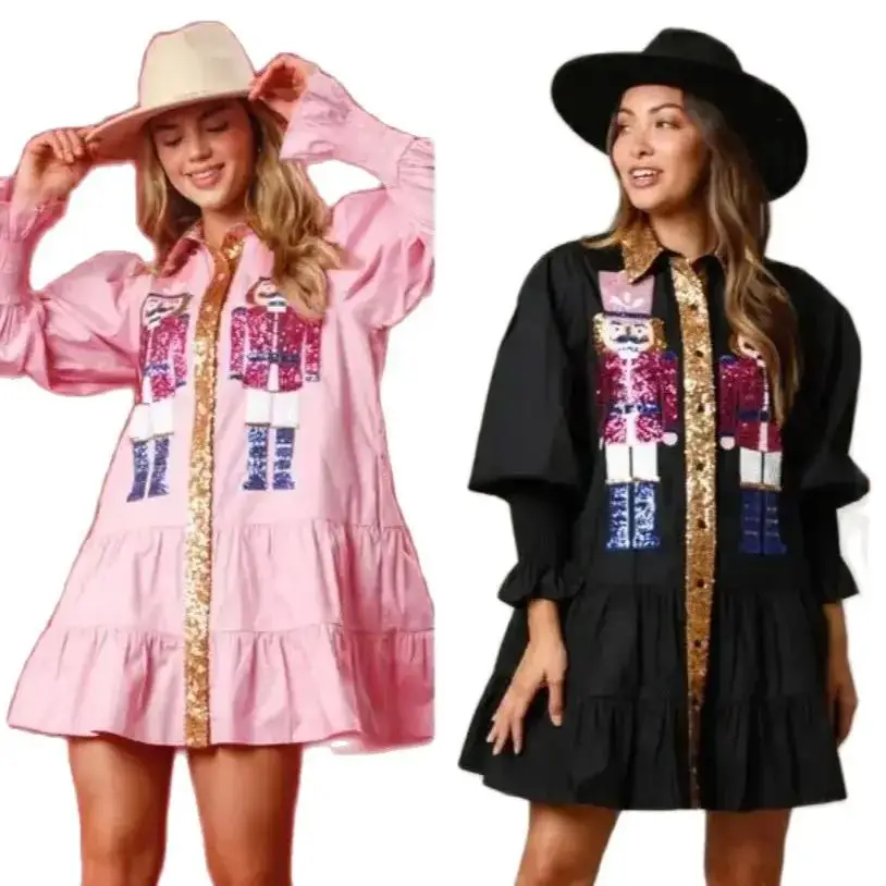 Новая длинная юбка контрастных цветов с длинными рукавами и отложным воротником
Новая длинная юбка контрастных цветов с длинными рукавами и отложным воротником