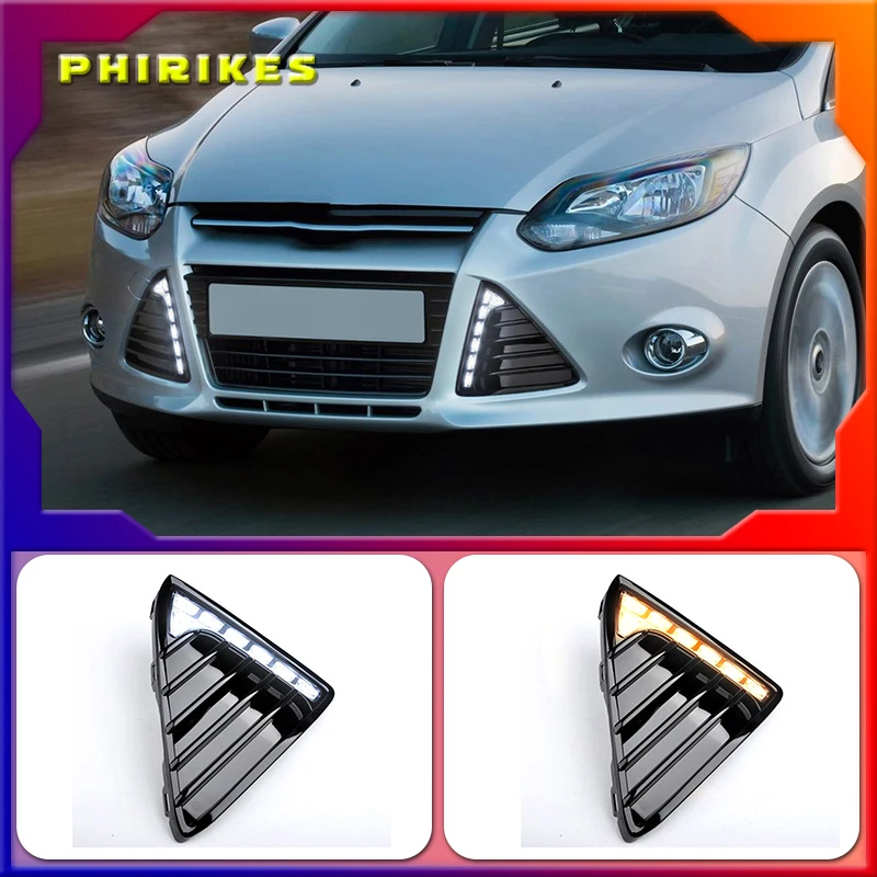 Для FordFocus 3 MK3 2012 ~ 2015 дневные ходовые огсветильник DRL светодиодная противотуманная фара с желтым поворотным сигналом
Для FordFocus 3 MK3 2012 ~ 2015 дневные ходовые огсветильник DRL светодиодная противотуманная фара с желтым поворотным сигналом