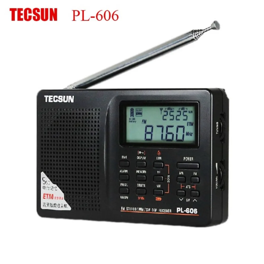 

Оригинальный TECSUN PL-606 DSP радио FM стерео/MW/SW/LW радиоприемник цифровой Полнодиапазонный FM стерео портативное радио