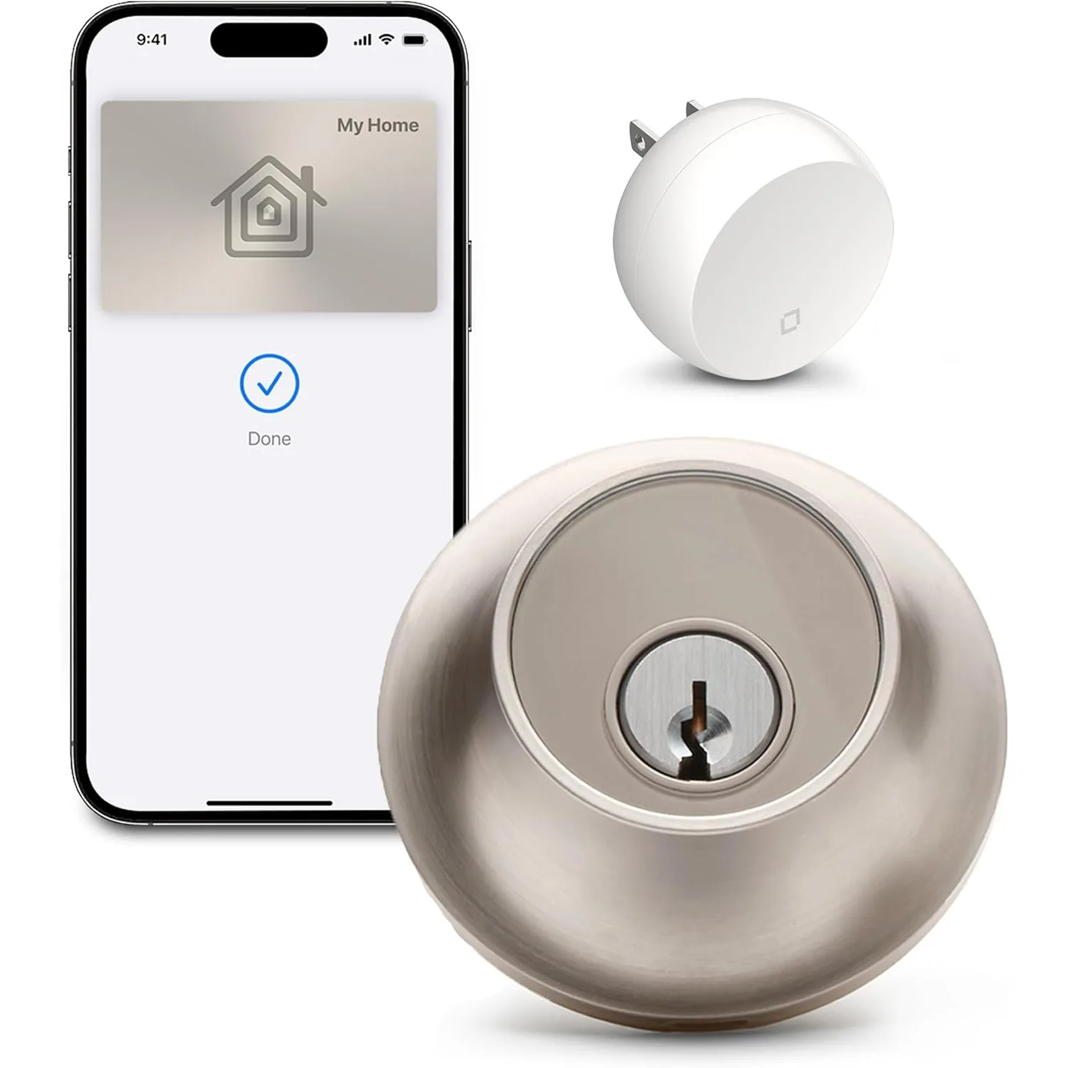 Wi-Fi Lock Plus Apple Home Keys - Remotely Control from Anywhere - Includes Key Cards , 4.5 x 2.75 x 2.75 inches
Wi-Fi Lock Plus Apple Home Keys - Remotely Control from Anywhere - Includes Key Cards , 4.5 x 2.75 x 2.75 inches