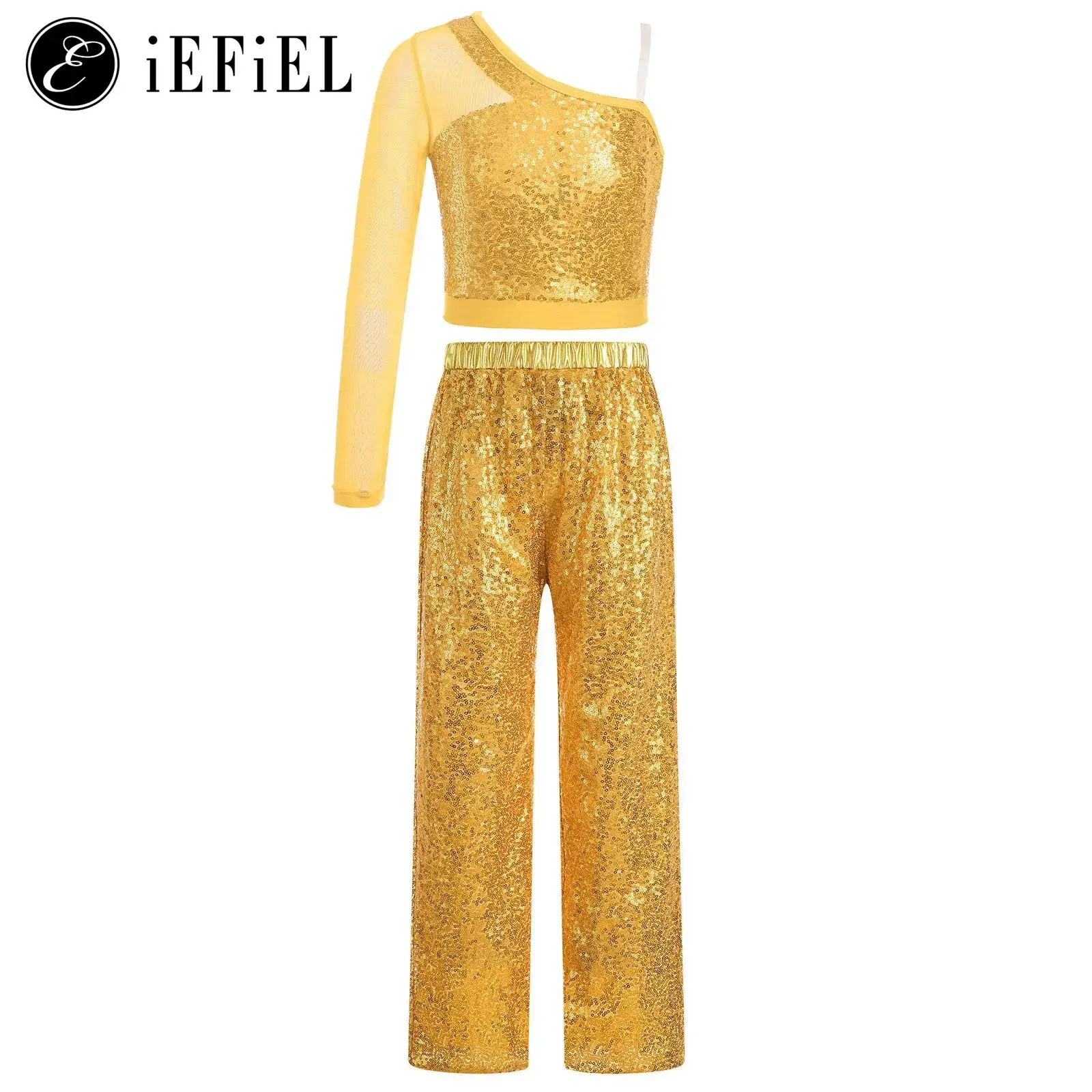 Modern Jazz Hiphop Disco Dance Stage Costume Sequins One Long Sleeve Crop Top with Harem Pants Hippie Street Dancewear
Modern Jazz Hiphop Disco Dance Stage Costume Sequins One Long Sleeve Crop Top with Harem Pants Hippie Street Dancewear
