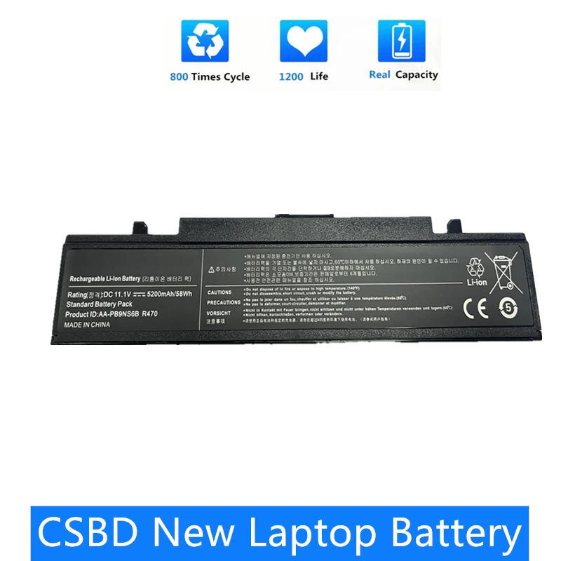 

CSBD New AA-PB9NC6B Laptop Battery for SAMSUNG R530 R528 R428 R429 R430 R467 R468 R478 AA-PB9NC6W AA-PB9NS6B AA-PB9NS6W