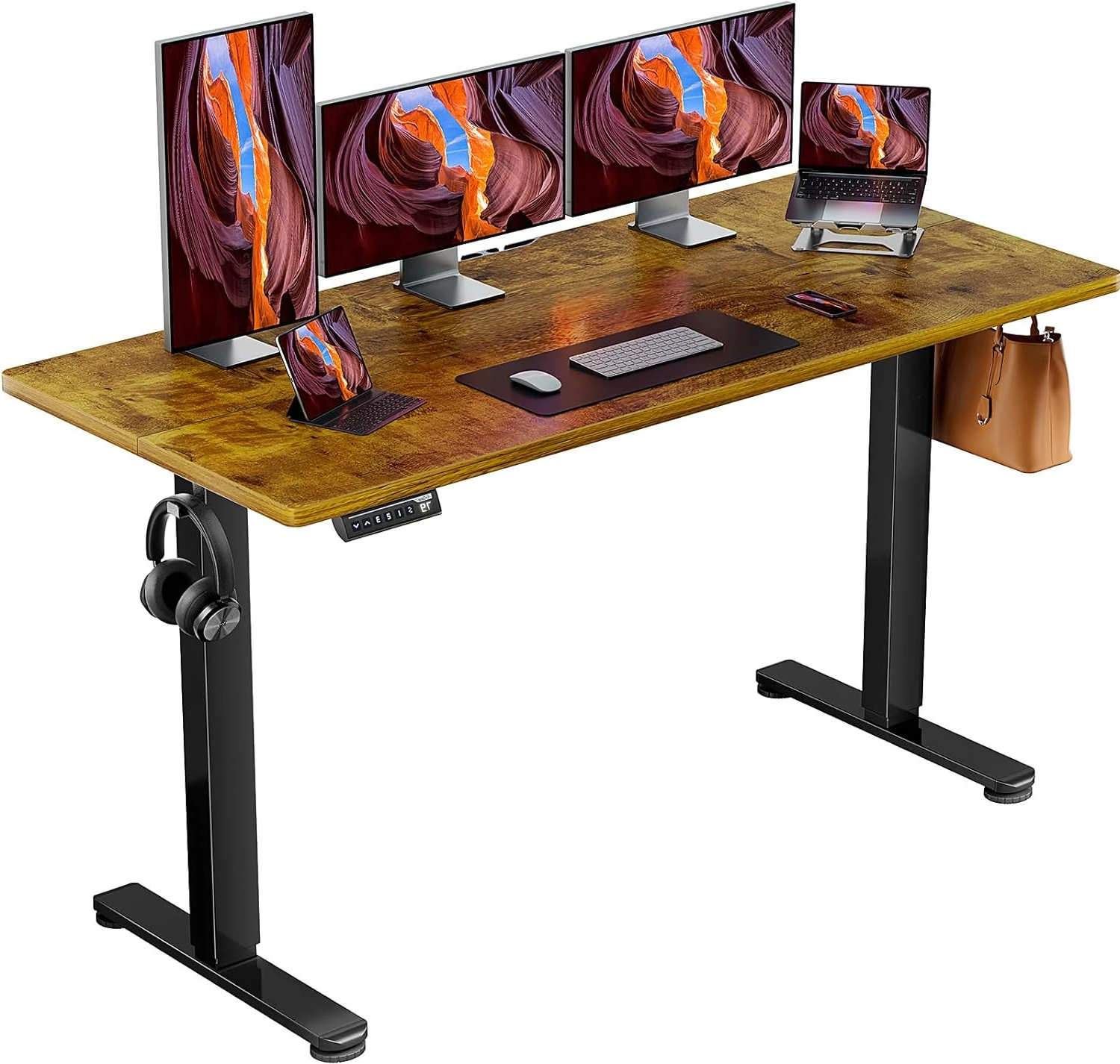 

ErGear Height Adjustable Electric Standing Desk,63 x 28 Inches Sit Stand up Desk,Memory Computer Home Office Desk