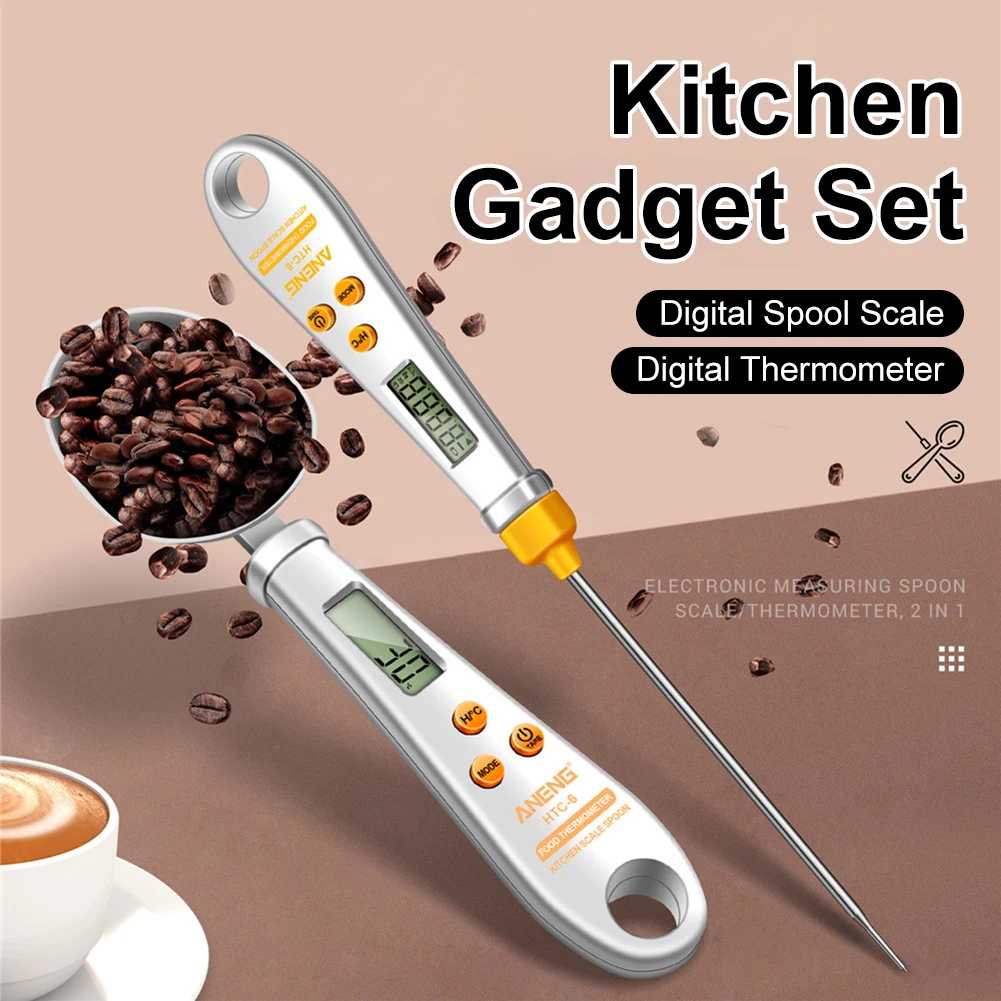 2 In 1 Digital Spoon Scale Food Measurement Scale With Food Thermometer Battery Operated G/oz/lb LCD Display Kitchen Gadget
2 In 1 Digital Spoon Scale Food Measurement Scale With Food Thermometer Battery Operated G/oz/lb LCD Display Kitchen Gadget