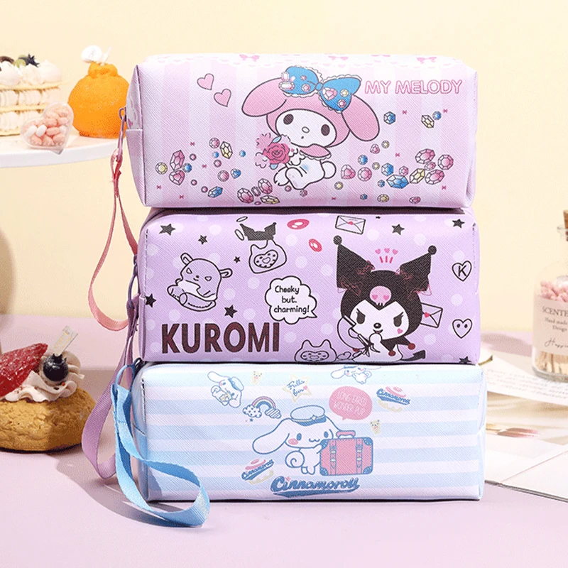 

Оптовая продажа, пенал Sanrio, канцелярские принадлежности, милый Коричный карандаш Kuromi My Melody, Пеналы, Коробка Для Хранения ручек, искусственный подарок