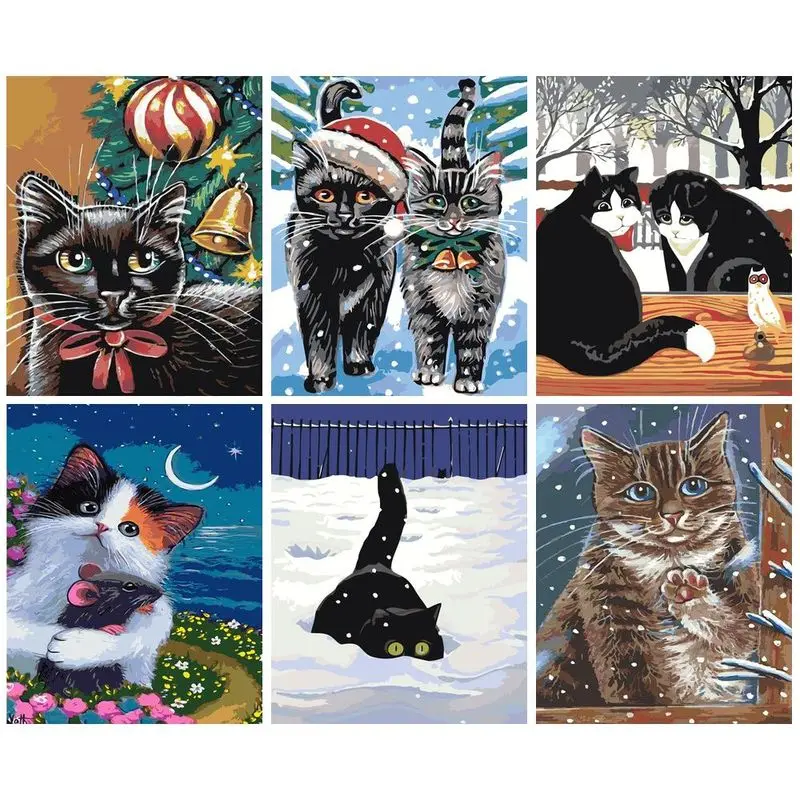 CHENISTORY Painting By Number Cat Drawing On Canvas Acrylic Paint Art Gift Diy Winter Pictures By Number Animals Kits Home Decor
CHENISTORY Painting By Number Cat Drawing On Canvas Acrylic Paint Art Gift Diy Winter Pictures By Number Animals Kits Home Decor
