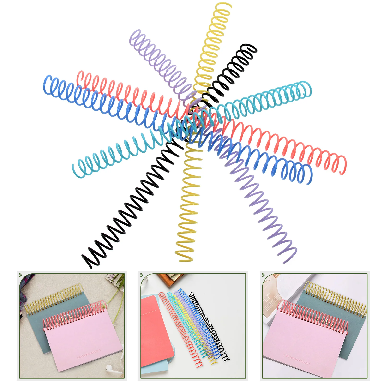 Plastic Spiral Binding Coils 6Pcs Colorful Binding Spirals Binding Spines Binder Combs Spines Book Binding Kits Report
Plastic Spiral Binding Coils 6Pcs Colorful Binding Spirals Binding Spines Binder Combs Spines Book Binding Kits Report