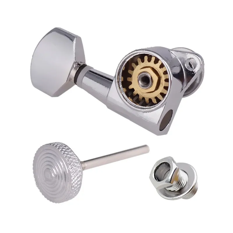 A Set Chrome Locked Acoustic Electric Guitar Tuning Pegs Key String Tuners Machine Heads Accessories Parts
A Set Chrome Locked Acoustic Electric Guitar Tuning Pegs Key String Tuners Machine Heads Accessories Parts