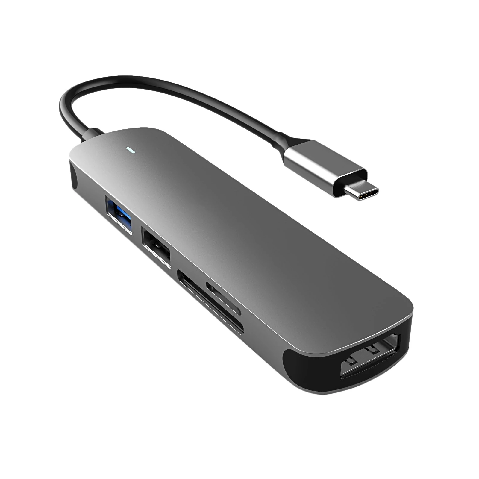 Док-станция 5 в 1, 5 Гбит/с, 4K/30 Гц, USB 2,0 
Док-станция 5 в 1, 5 Гбит/с, 4K/30 Гц, USB 2,0