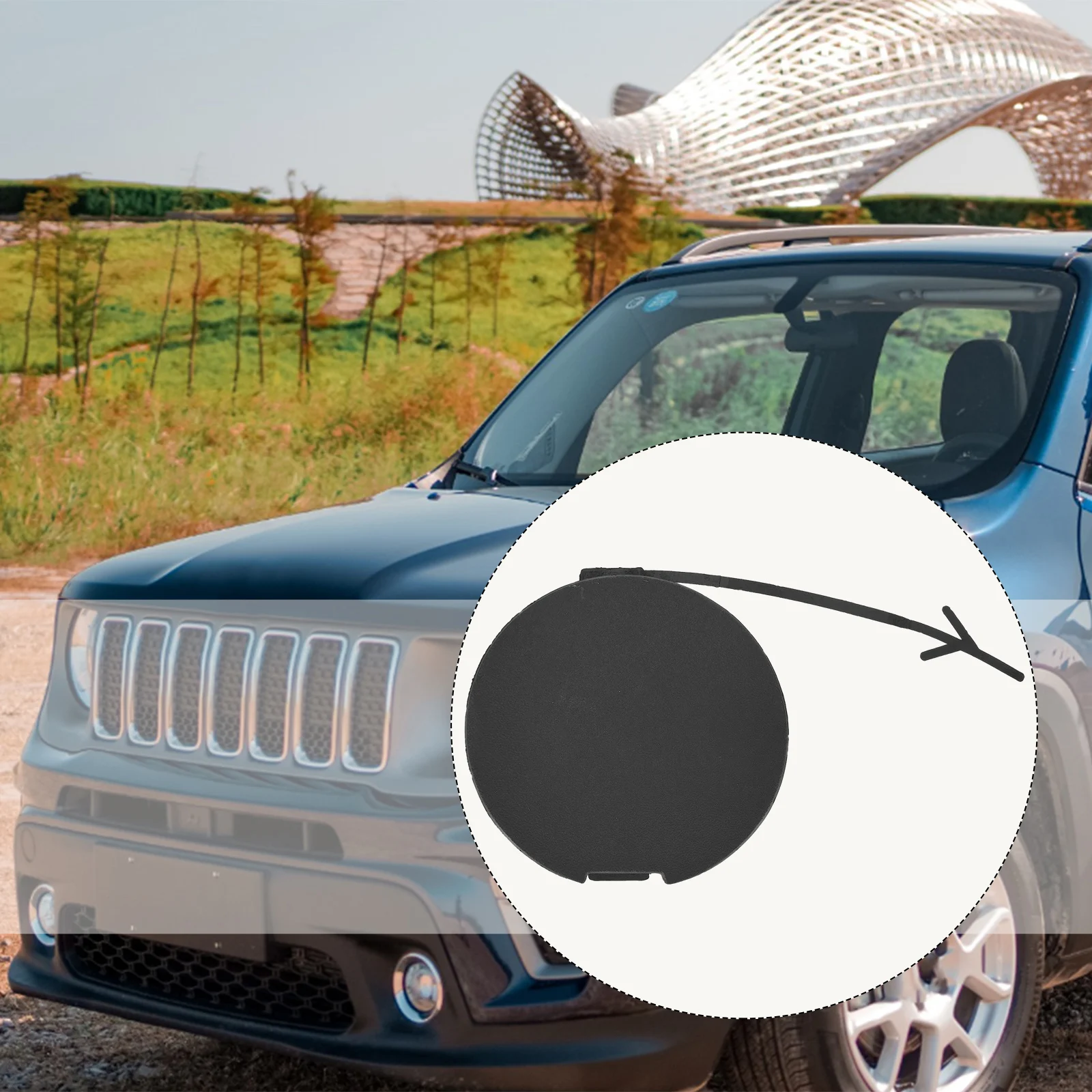 1pc New For Jeep 2015-2020 Front Bumper Tow Hook Eye Cap Cover 5XB38LXHAA Black High-Quality Plastic Perfect Fit
1pc New For Jeep 2015-2020 Front Bumper Tow Hook Eye Cap Cover 5XB38LXHAA Black High-Quality Plastic Perfect Fit