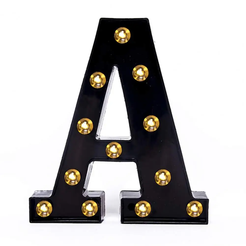

Room Decor Versatile Led Alphabet Number Lights Waterproof Battery Powered Lamps for Weddings Parties Home Decoration Bedroom