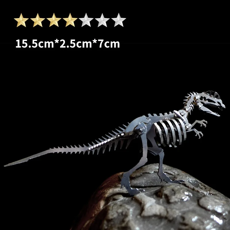 

3d Puzzle Creative Art Stereo Metal Model Dinosaur Series Mechanical Assembly Manual Stainless Steel Assembling Difficult Toys