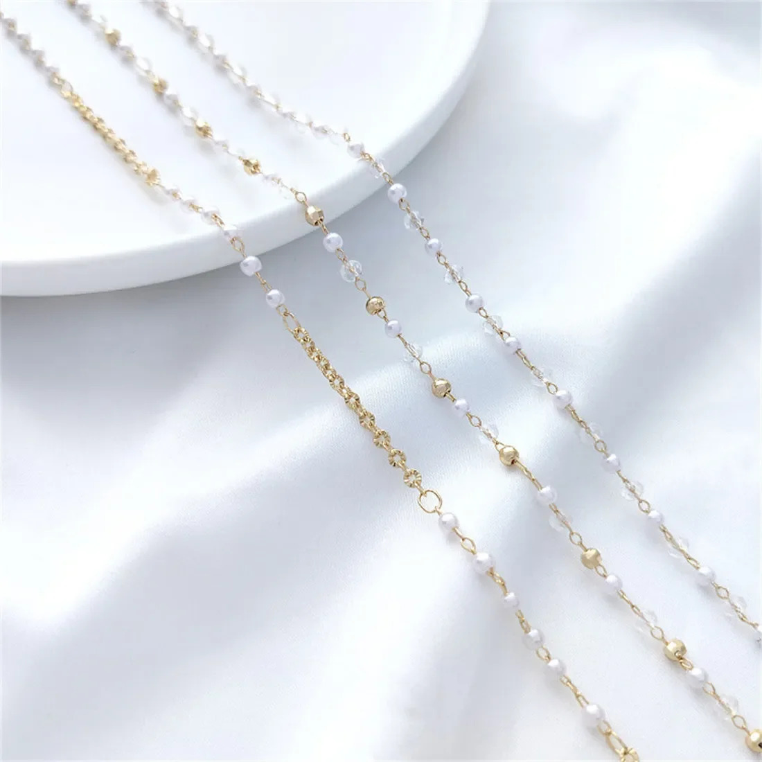 14K Wrapped Gold Imitation Pearls, Gold Beads, Crystal Chains, Sun Flowers, Loose Chains, Diy Handmade Jewelry Chains B674
14K Wrapped Gold Imitation Pearls, Gold Beads, Crystal Chains, Sun Flowers, Loose Chains, Diy Handmade Jewelry Chains B674