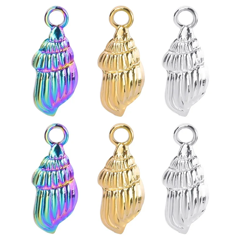 2PCS 3 Colors Stainless Steels Shell Conch Charms Pendant DIY Gift Necklace Summer Beach Metal Jewelry Making Supplies Material
2PCS 3 Colors Stainless Steels Shell Conch Charms Pendant DIY Gift Necklace Summer Beach Metal Jewelry Making Supplies Material