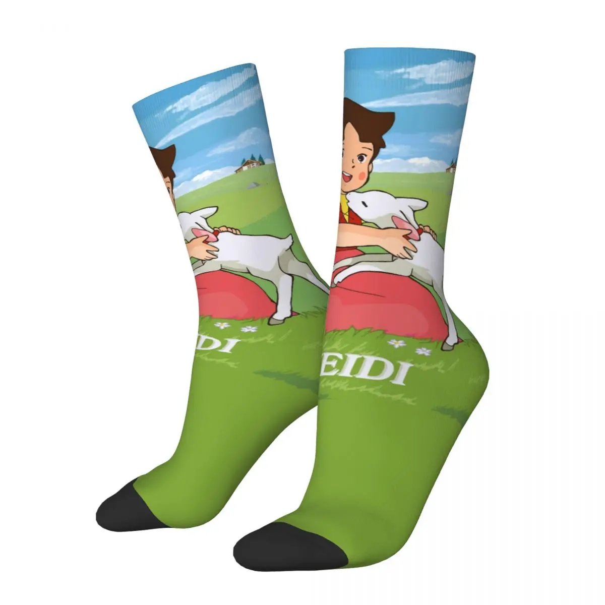 

Heidi The Girl Of The Alps Accessories Socks Cozy Funny Skateboard Middle Tube Socks Comfortable for Men's Birthday Gifts Idea