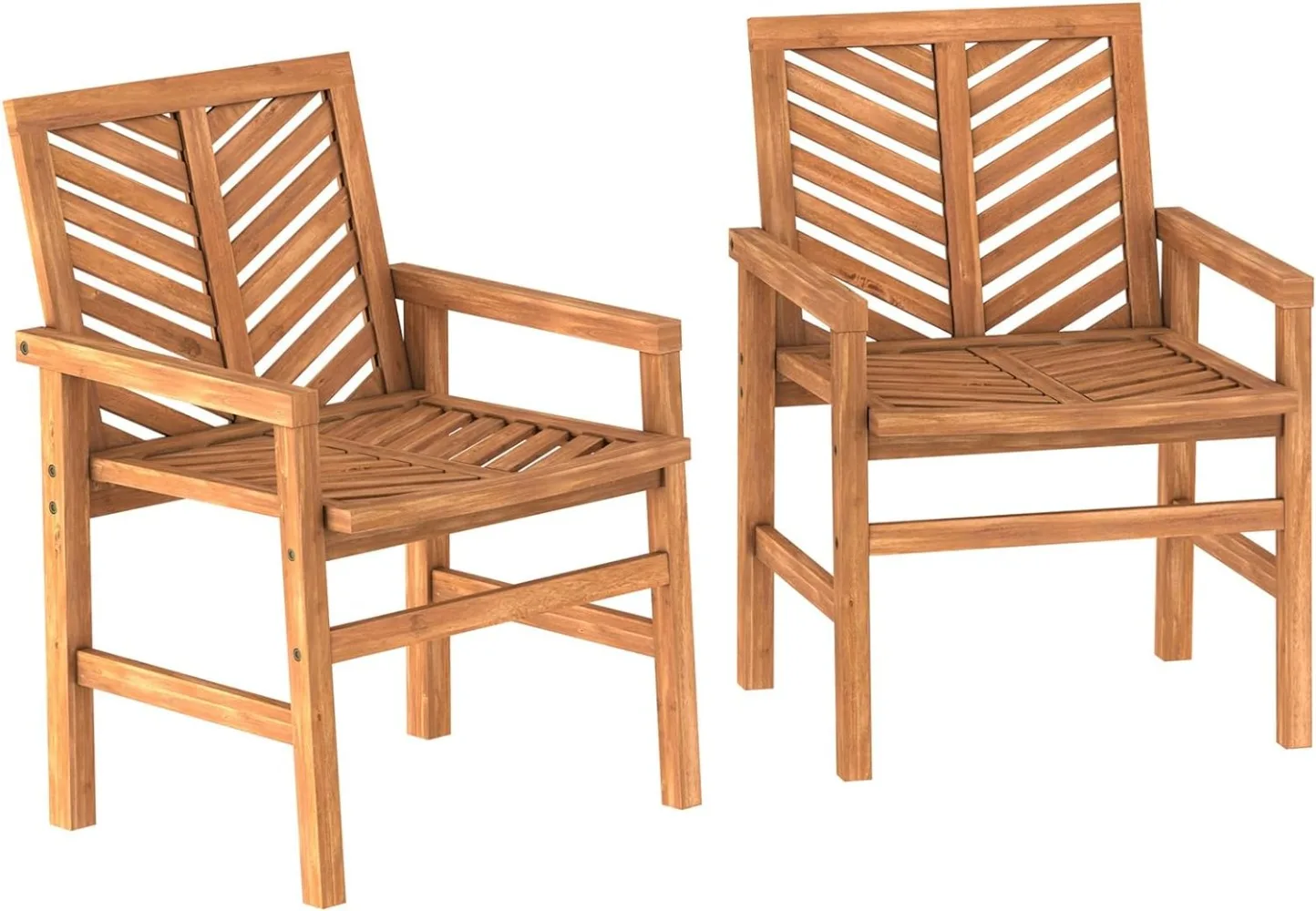Walker Edison 2 Piece Outdoor Patio Chevron Wood Chair Set All Weather Backyard Conversation Garden Poolside Balcony, Set of 2
Walker Edison 2 Piece Outdoor Patio Chevron Wood Chair Set All Weather Backyard Conversation Garden Poolside Balcony, Set of 2
