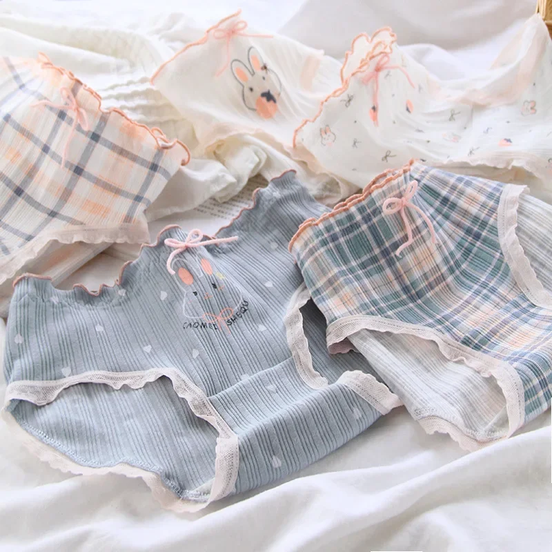 JK style cute tie Rabbit fungus side underwear girls briefs cotton crotch mid-waist student shorts
JK style cute tie Rabbit fungus side underwear girls briefs cotton crotch mid-waist student shorts