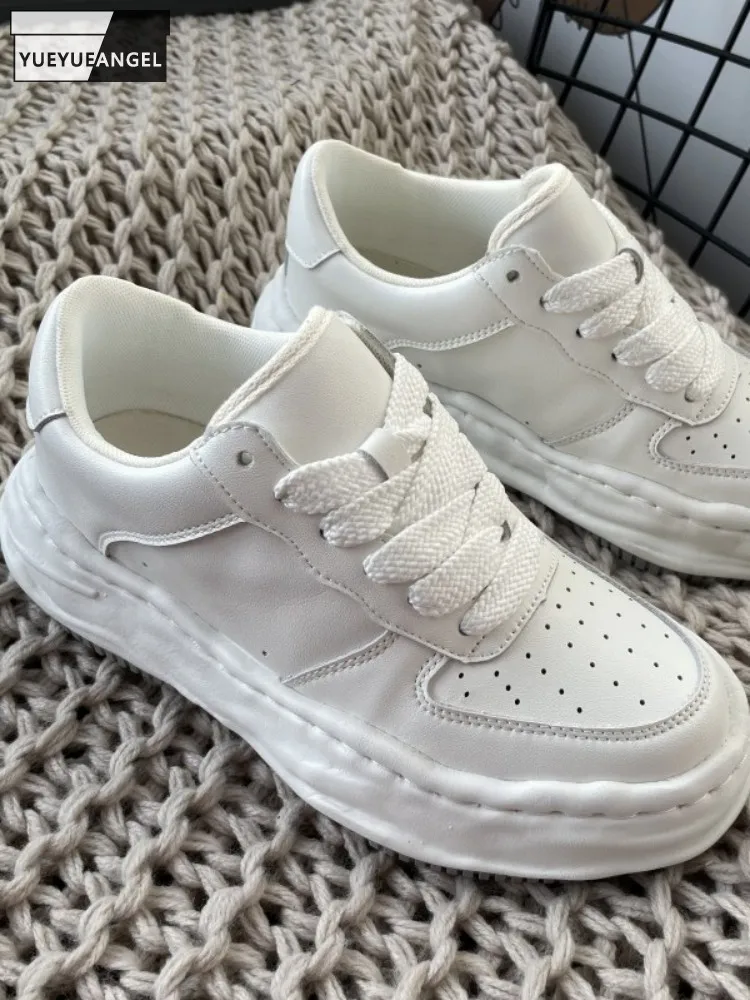 New Designer Platform Shoes Men Hip Hop Thick Bottom Street Casual White Shoes Lace Up Round Toe Mens Genuine Leather Sneakers
New Designer Platform Shoes Men Hip Hop Thick Bottom Street Casual White Shoes Lace Up Round Toe Mens Genuine Leather Sneakers