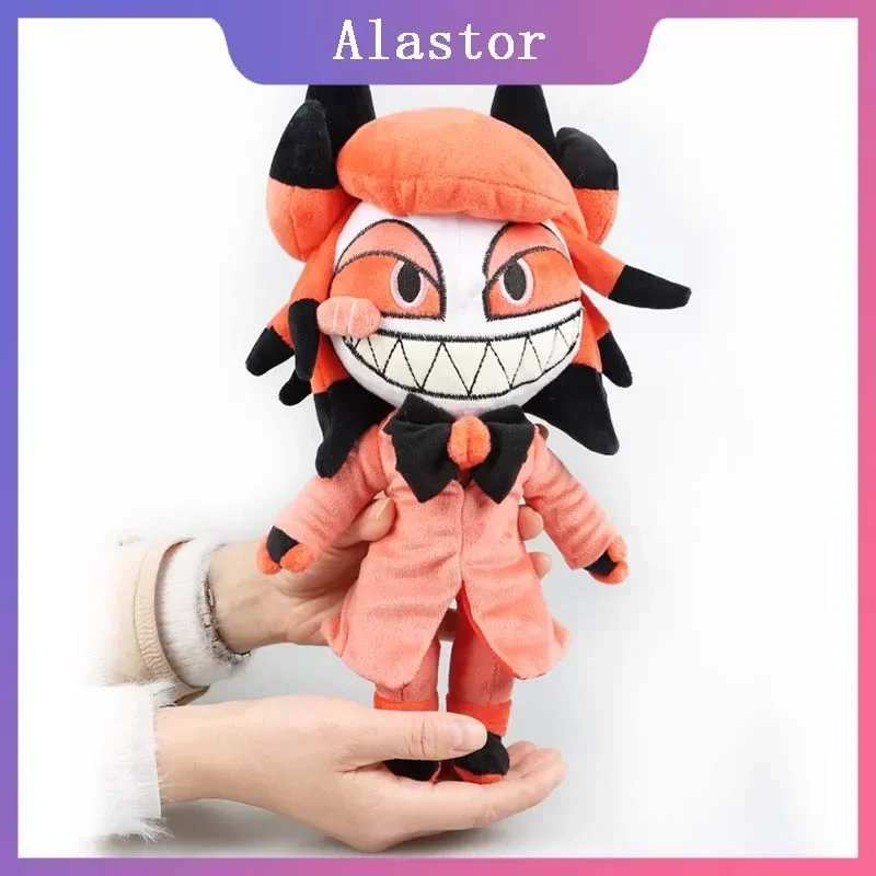 

30cm Alastor Plush Toy Hazbined Hotels Soft Animal Stuffed Doll Cute Plushie Figure Hells For Children Kid Birthday X-Mas Gift