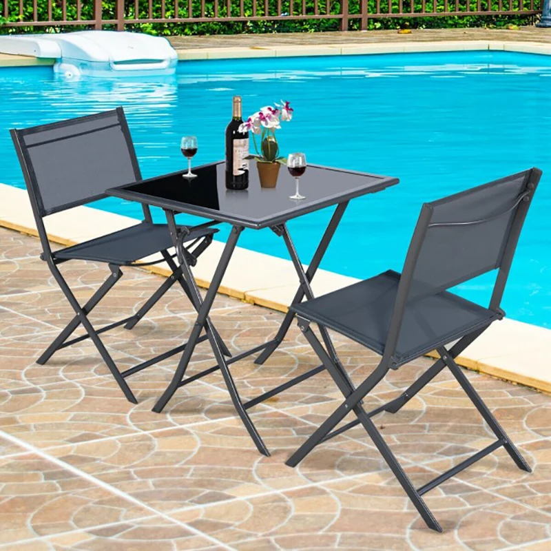 3 Pieces Bistro Set Garden Backyard Table Chairs Furniture Set Casual Living Room Outdoor Coffee Table Communication Tables
3 Pieces Bistro Set Garden Backyard Table Chairs Furniture Set Casual Living Room Outdoor Coffee Table Communication Tables