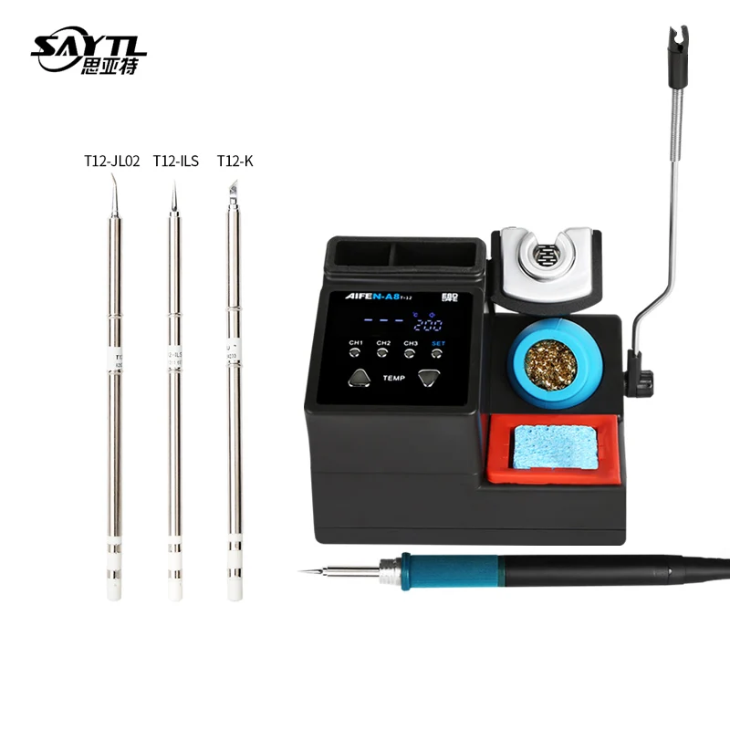 SAYTL T12 soldering station 3S Quick Heating LED Digital display BGA Rework Station With T12 soldering iron tip soldering kit
SAYTL T12 soldering station 3S Quick Heating LED Digital display BGA Rework Station With T12 soldering iron tip soldering kit