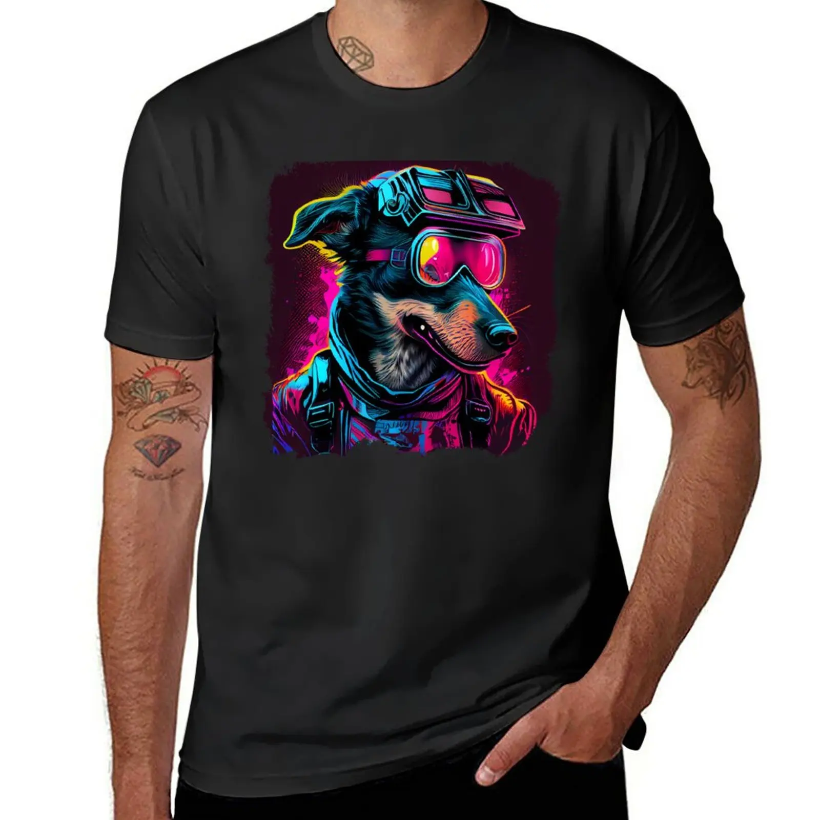 New Retro Synthwave Dog T-Shirt boys animal print shirt summer top animal print shirt for boys mens clothes
New Retro Synthwave Dog T-Shirt boys animal print shirt summer top animal print shirt for boys mens clothes