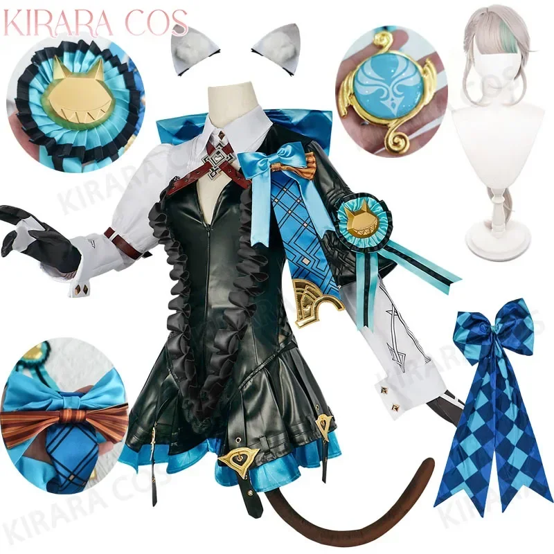 Lynette Cosplay Costume Wig Leather Jumpsuit Fontaine Impact Lynette with Ears Tail Cosplay Women Outfits Full Set
Lynette Cosplay Costume Wig Leather Jumpsuit Fontaine Impact Lynette with Ears Tail Cosplay Women Outfits Full Set
