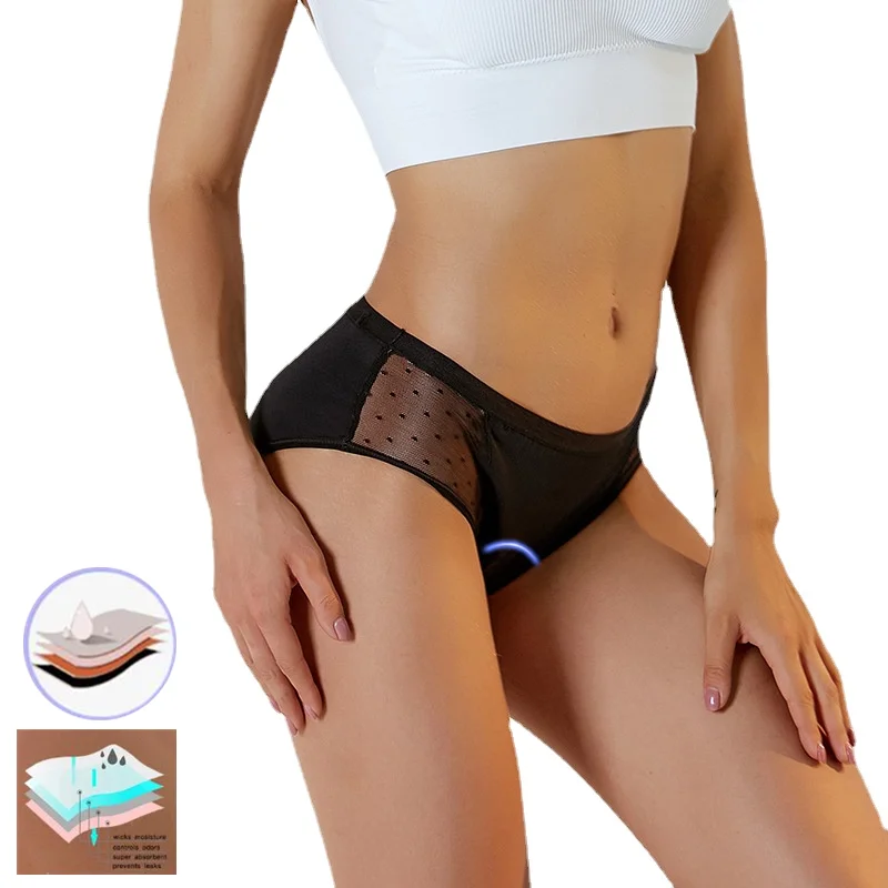 

Absorption 4 Layer Leakproof Period Panties Cotton Culottes Menstrual Period Underwear for Women Physiological Pants Briefs