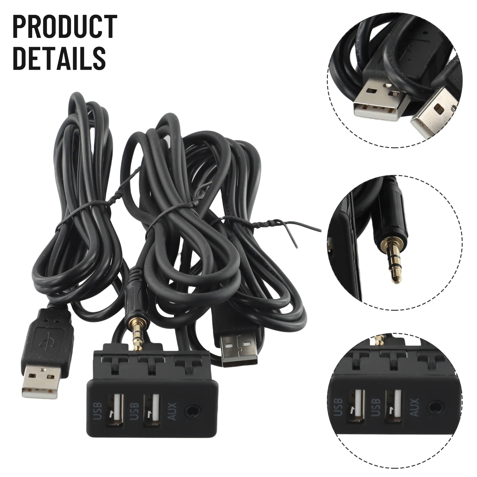 AUX USB USB Cable Bike Cable Adapter Car Dashboard Dual USB Port Panel 1.5M Electronic Devices Extension Marine
AUX USB USB Cable Bike Cable Adapter Car Dashboard Dual USB Port Panel 1.5M Electronic Devices Extension Marine