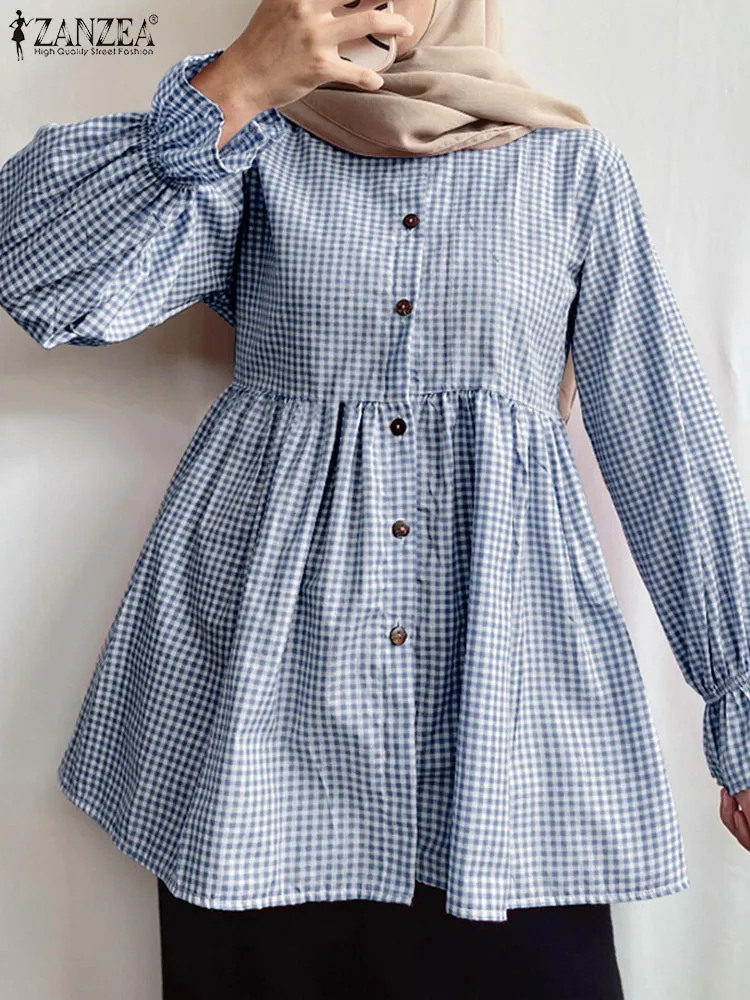 Женская винтажная блузка в полоску, модная Однотонная рубашка с длинным рукавом, модель 2024 года, Повседневная Свободная рубашка Рамадан, изящная одежда 
Женская винтажная блузка в полоску, модная Однотонная рубашка с длинным рукавом, модель 2024 года, Повседневная Свободная рубашка Рамадан, изящная одежда