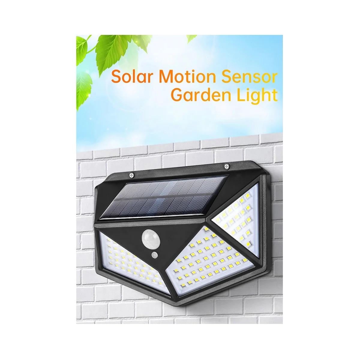 100 светодиодный Высококачественная наружная садовая лампа на солнечной батарее, водонепроницаемый датчик движения, Солнечная настенная садовая 2 шт.
100 светодиодный Высококачественная наружная садовая лампа на солнечной батарее, водонепроницаемый датчик движения, Солнечная настенная садовая 2 шт.