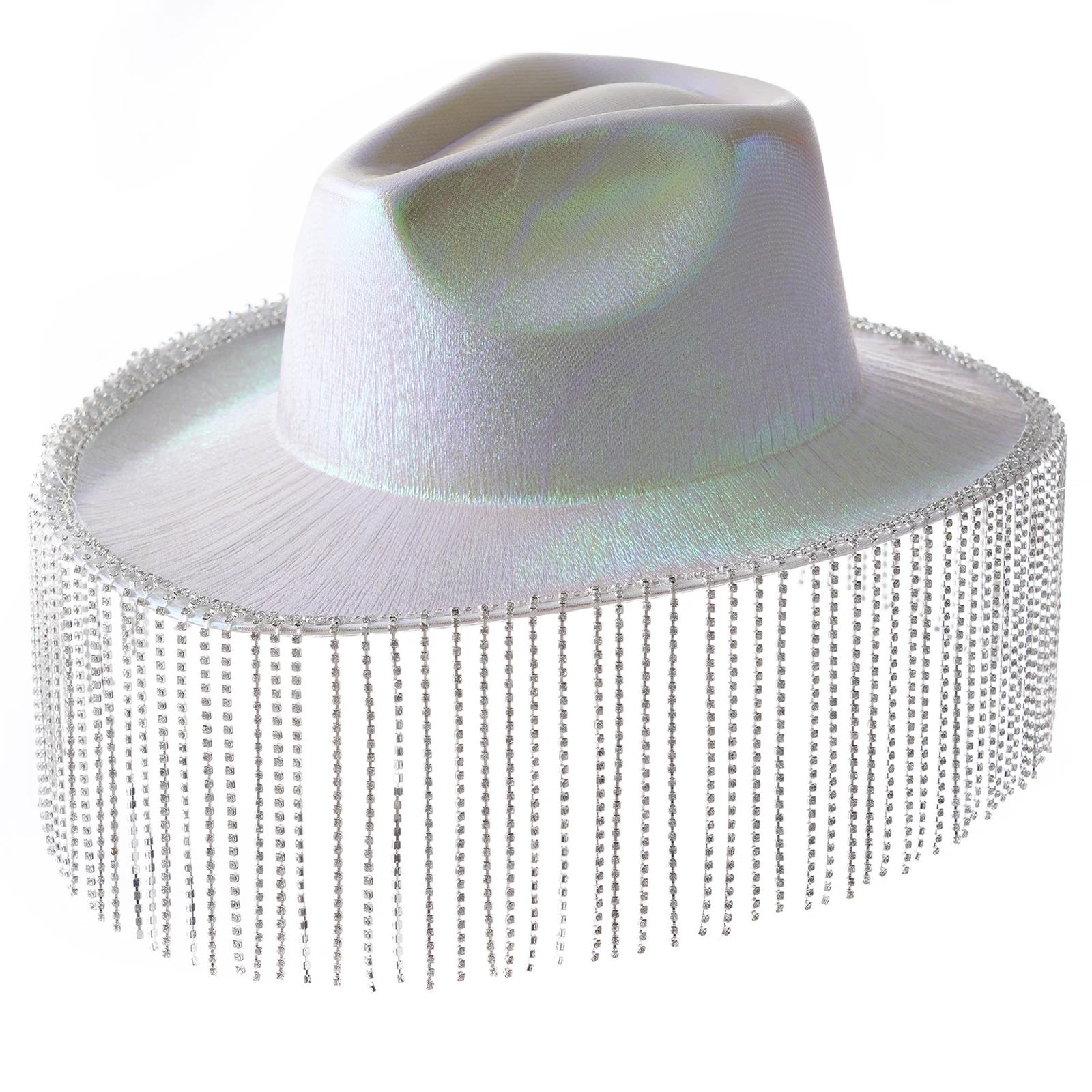 Women Jazz Cowgirl Hat Vintage Fancy Color Rhinestone Tassel Colorful Cloth Wide Brim Hat for Photo Shoot Party Cosplay Costume
Women Jazz Cowgirl Hat Vintage Fancy Color Rhinestone Tassel Colorful Cloth Wide Brim Hat for Photo Shoot Party Cosplay Costume