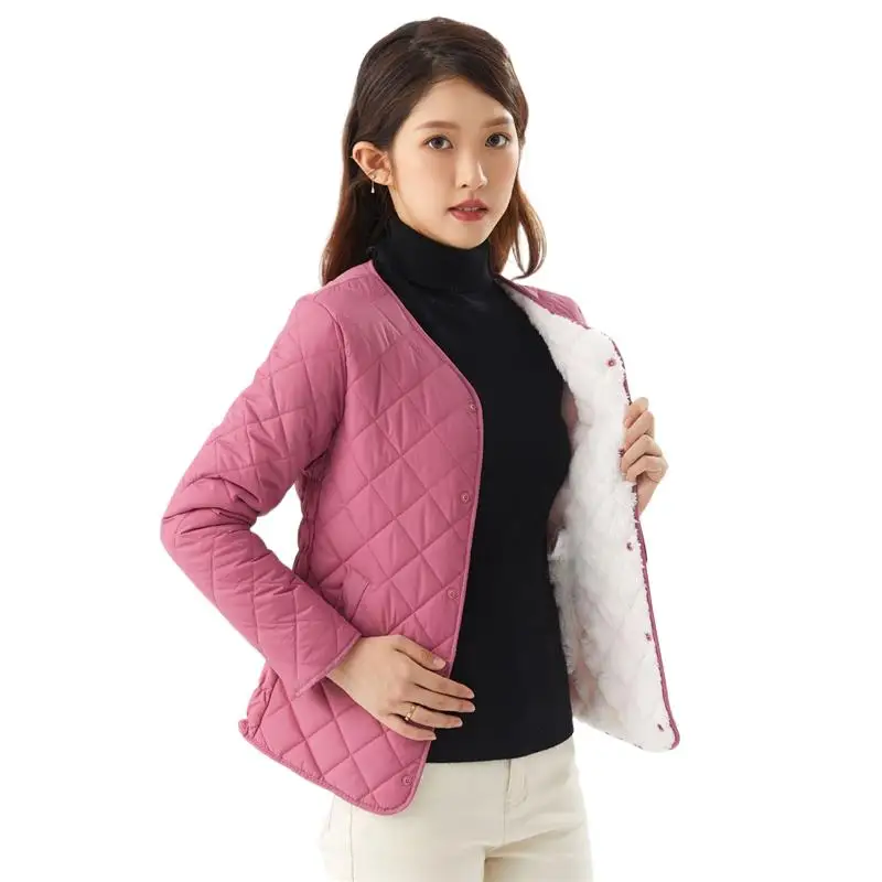 

Высококачественное Женское зимнее пальто, эластичная хлопковая куртка на груди, короткий пуховик из овечьей шерсти, теплая одежда, куртка, женские пальто, женская верхняя одежда