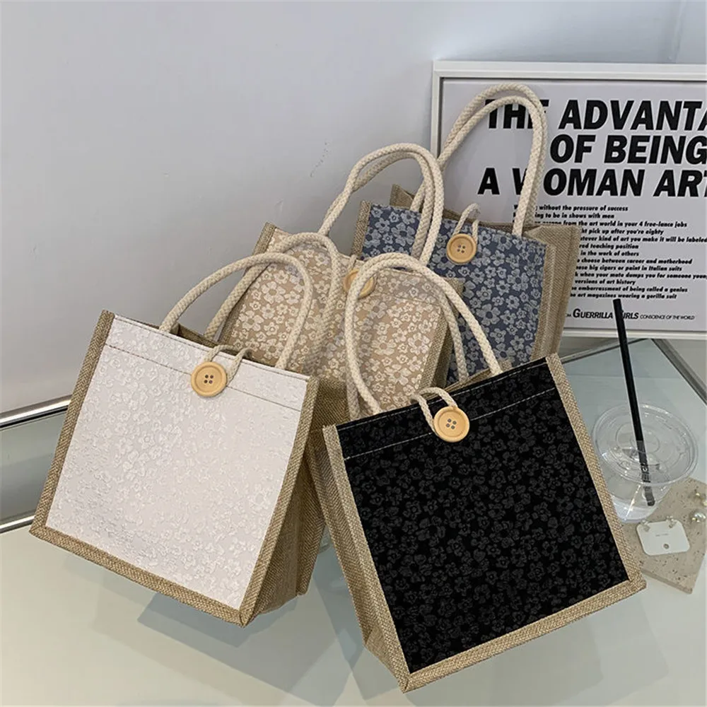 Fashion Linen Tote Bag Large Capacity Reusable Grocery Bag Women Flower Printed Handbag Beach Storage Bag Shopping Pouch
Fashion Linen Tote Bag Large Capacity Reusable Grocery Bag Women Flower Printed Handbag Beach Storage Bag Shopping Pouch