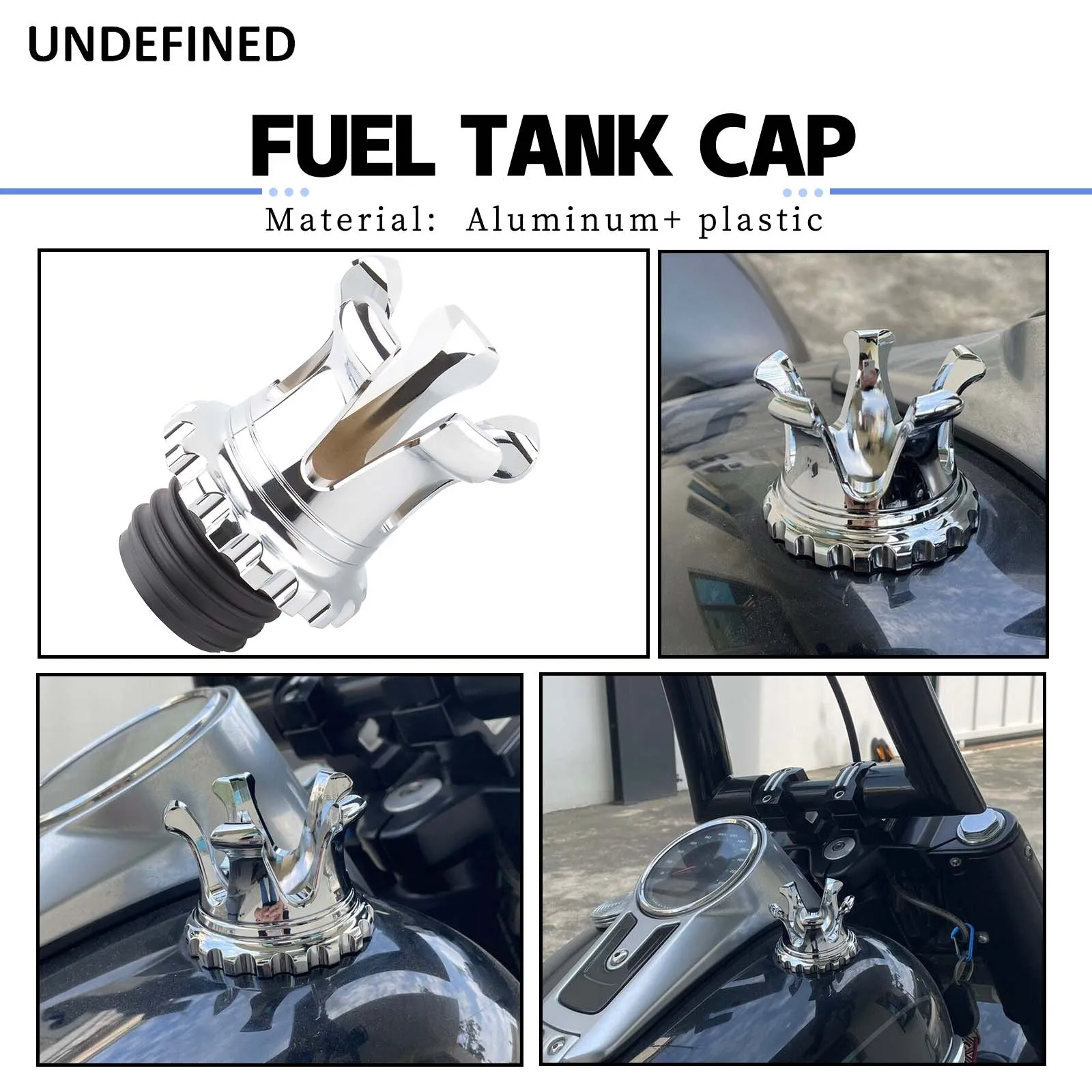 

Crown Style Motorcycle Fuel Tank Cap Oil Box Cover Fit For Harley Sportster Road King Softail Dyna Fat Bob Street Bob 1996-Up