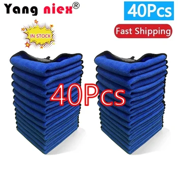 두꺼운 극세사 세차 타올, 흡수성 극세사 타올, 자동차 청소 드라이 천, 세차 헝겊 디테일링, 3 개, 10 개, 40 개 상품 이미지