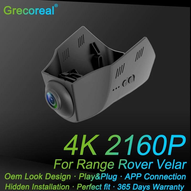 

Grecoreal 2K 4K Wifi Dash Cam Front Dual Dashcam Car Dvr Recorders for Range Rover Velar L560 2023 2022 2021 2020 2019 2018 2017