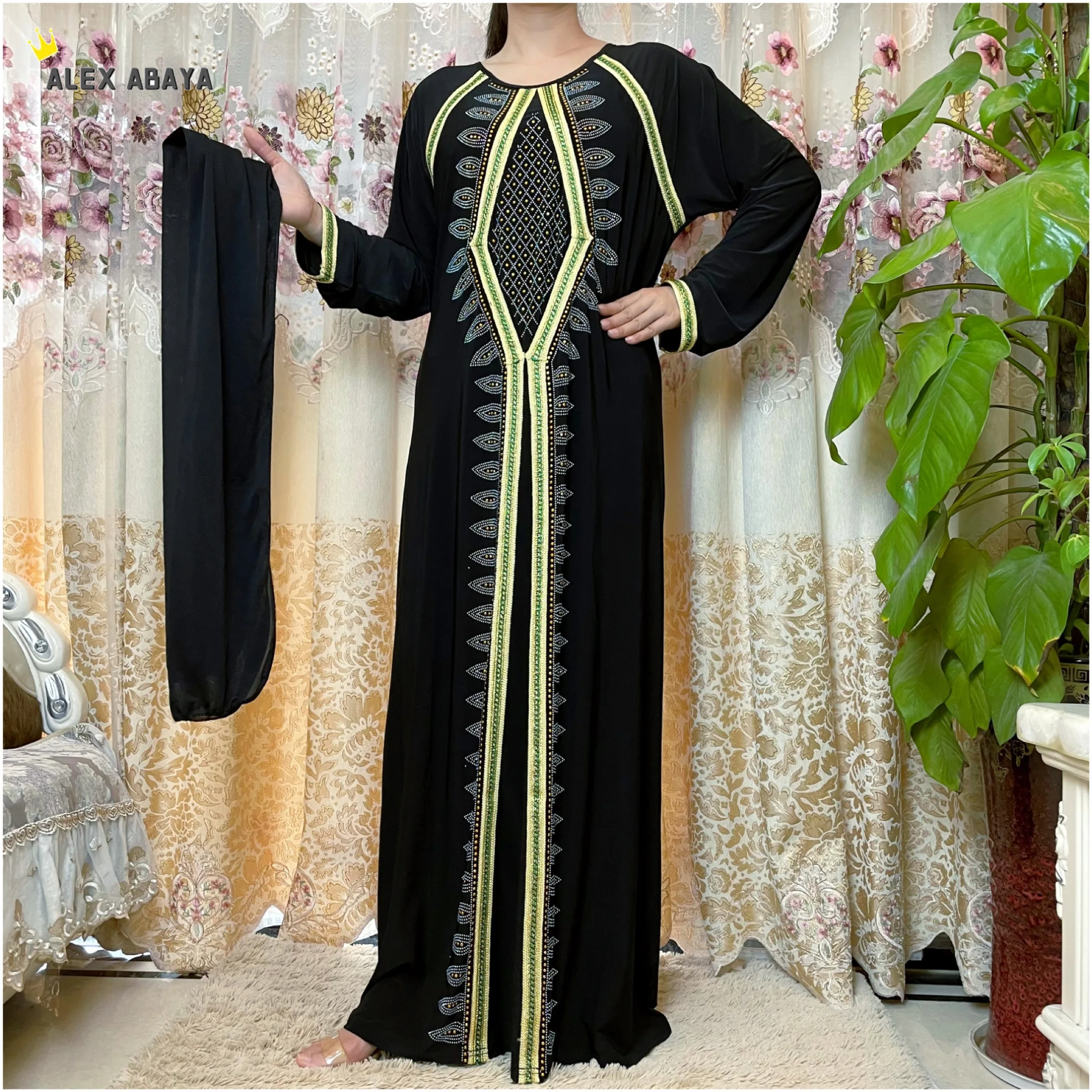 2022African Abaya Autumn African Women Long Sleeve O-neck Plus Size Long Diamonds Dress Dashiki Dubai Clothes Women
2022African Abaya Autumn African Women Long Sleeve O-neck Plus Size Long Diamonds Dress Dashiki Dubai Clothes Women